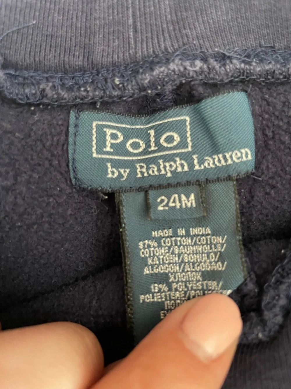 Polo by Ralph Lauren 18-24 months Navy Kids Jogger Sweatpants with Knee Patches